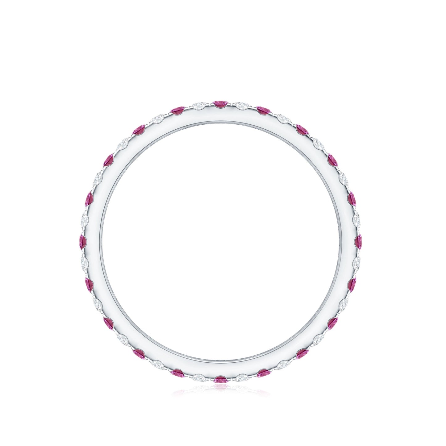 Pink Tourmaline and Diamond Stackable Ring