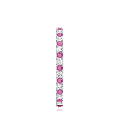 Pink Tourmaline and Diamond Stackable Ring