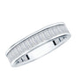 Baguette Cut Moissanite Wedding Band in Channel Setting