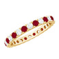 Natural Ruby Eternity Ring with Diamond for Women