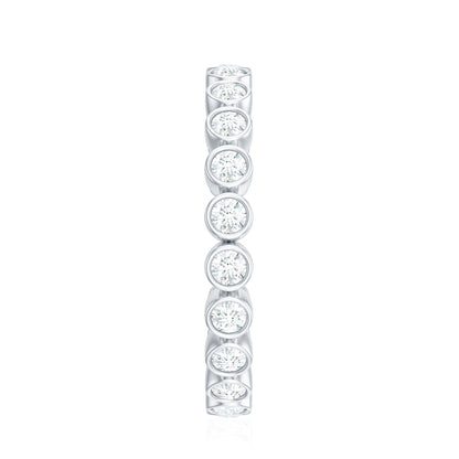 Real Diamond Eternity Ring in Bezel Setting