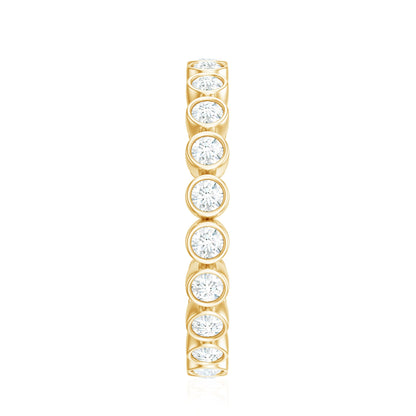 Real Diamond Eternity Ring in Bezel Setting