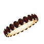Certified Natural Oval Garnet Eternity Ring for Wedding