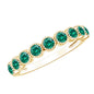 Certified Lab Created Emerald Full Eternity Band Ring in Bezel Setting