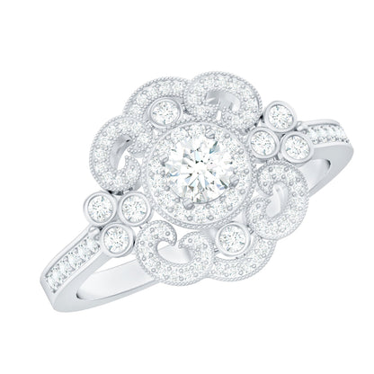 Vintage Looking Diamond Engagement Ring for Women