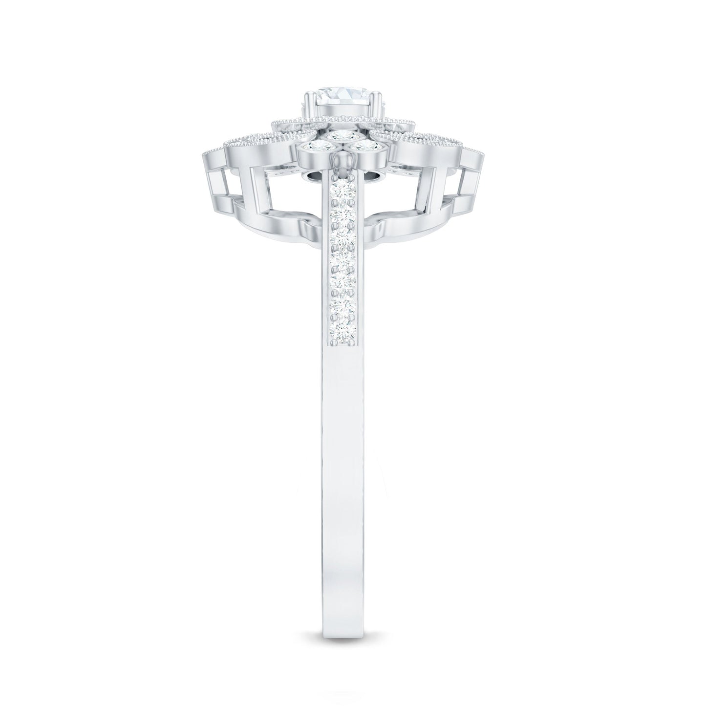 Vintage Looking Diamond Engagement Ring for Women