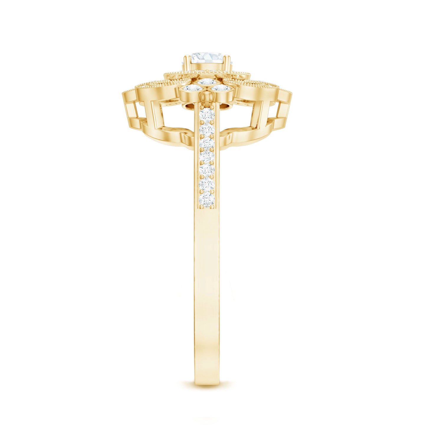 Vintage Looking Diamond Engagement Ring for Women