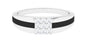 Certified Real Diamond Mens Engagement Band with Black Enamel
