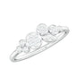Illusion Set Round Diamond Cluster Engagement Ring