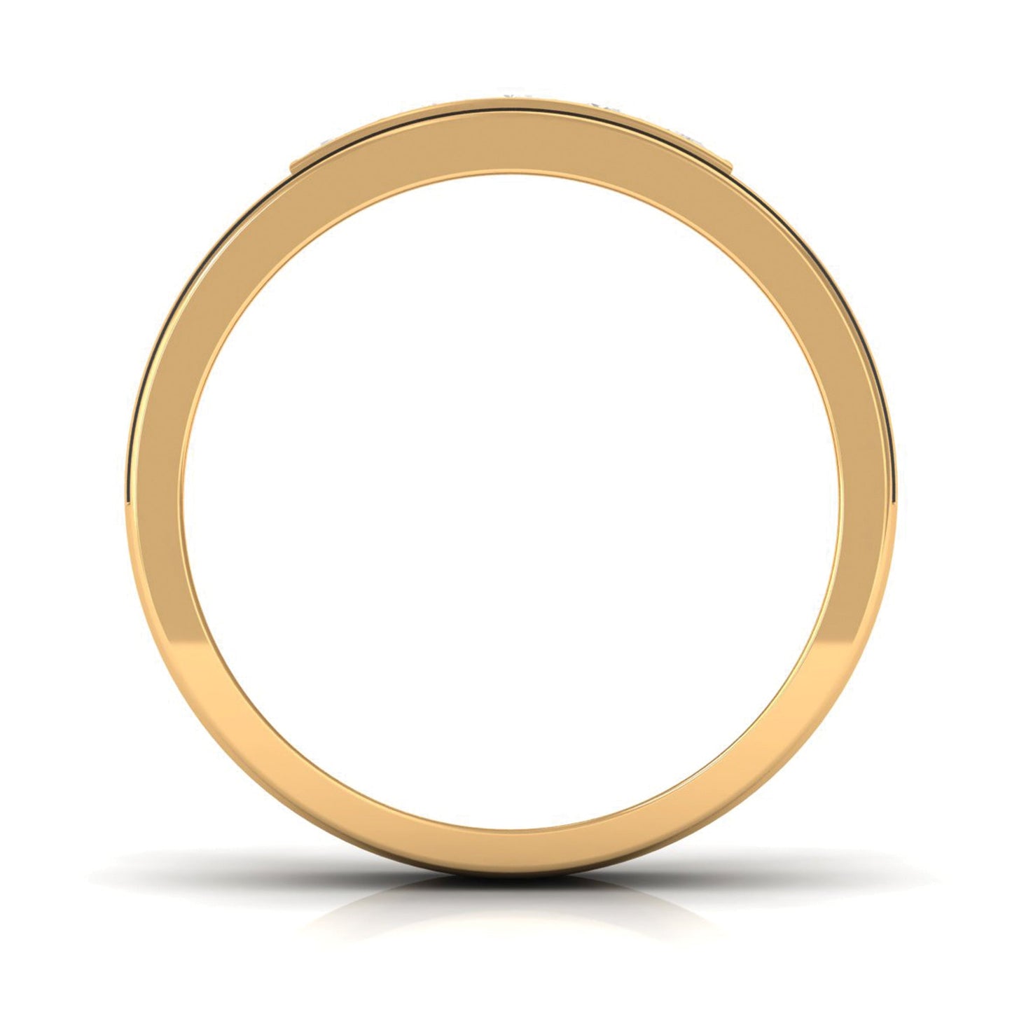 Certified Real Diamond Wedding Band with Black Enamel