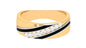 Certified Natural Diamond Mens Wedding Band with Black Enamel
