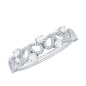 Natural Diamond Half Eternity Band with Beaded Detailing