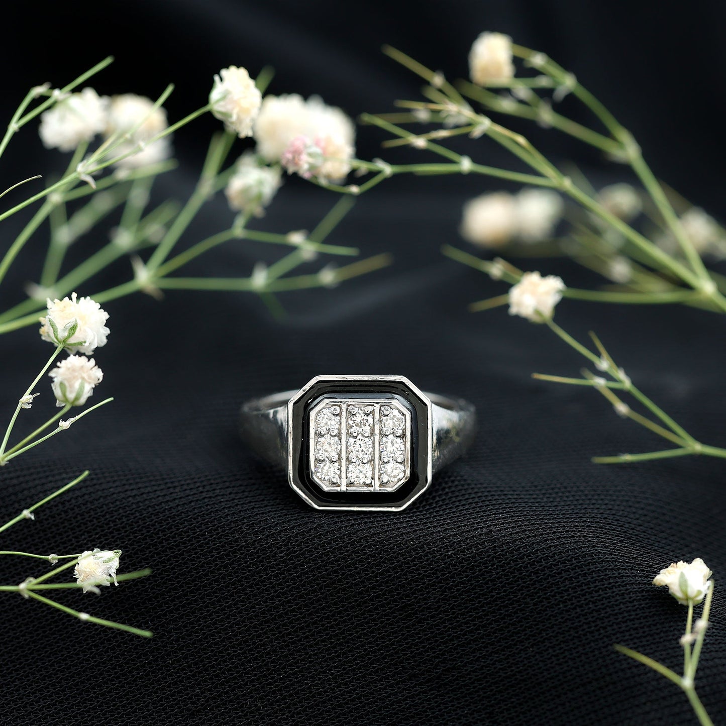 Vintage Style Diamond Engagement Ring for Men
