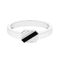 Certified Natural Diamond Mens Engagement Ring with Black Enamel