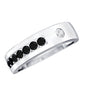 Certified Lab Grown Black and White Diamond Wedding Band