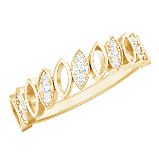 Natural Diamond Marquise Half Eternity Ring for Women
