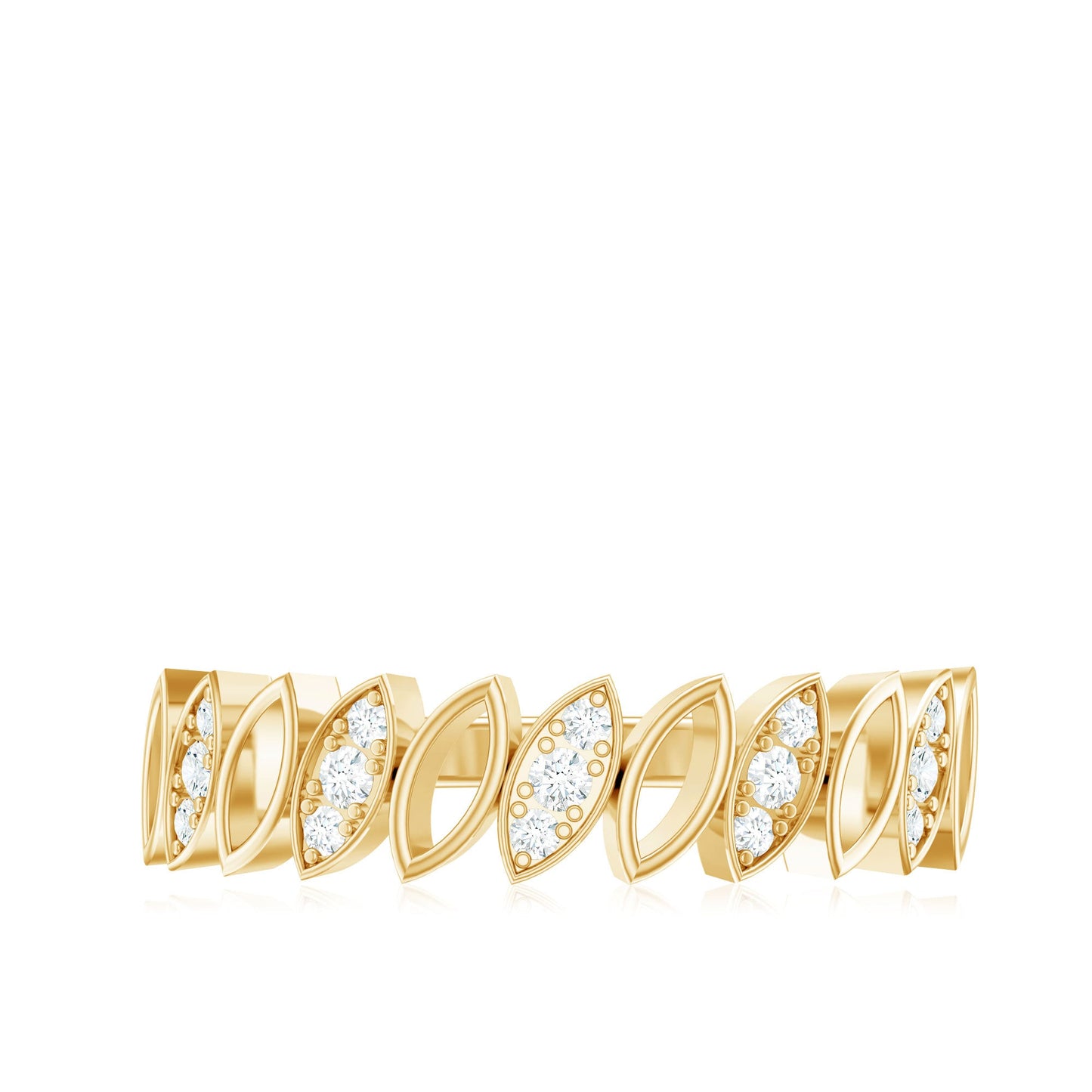 Natural Diamond Marquise Half Eternity Ring for Women