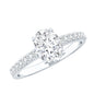 1 Carat Moissanite Oblong Engagement Ring for Women
