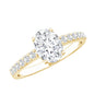 1 Carat Moissanite Oblong Engagement Ring for Women