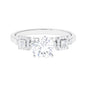 Round Cut Moissanite Antique Looking Engagement Ring