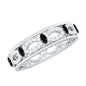 Certified Lab Grown Black and White Diamond Infinity Band Ring