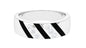 Natural Diamond Mens Wedding Band with Black Enamel