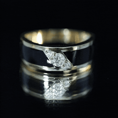 Classic Moissanite Mens Wedding Band Ring