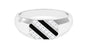 Classic Diamond Mens Engagement Ring with Black Enamel
