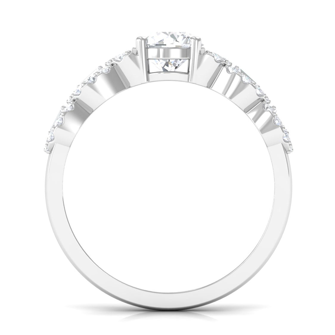 Certified Moissanite Designer Engagement Ring for Women