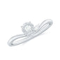 Certified Real Diamond Curved Promise Ring
