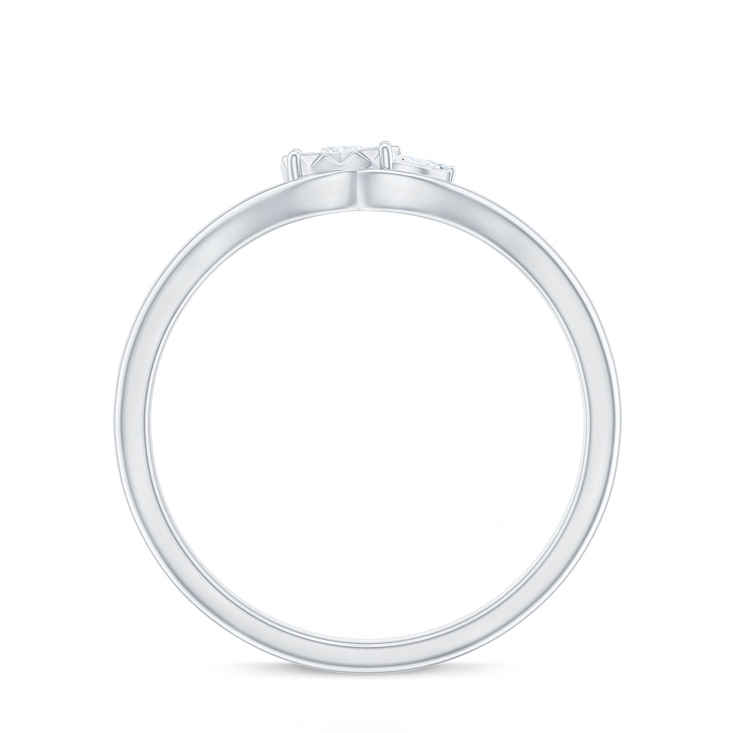 Certified Real Diamond Curved Promise Ring