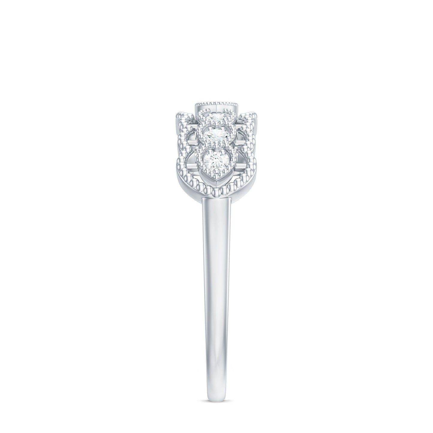 Vintage Inspired Natural Diamond Anniversary Ring