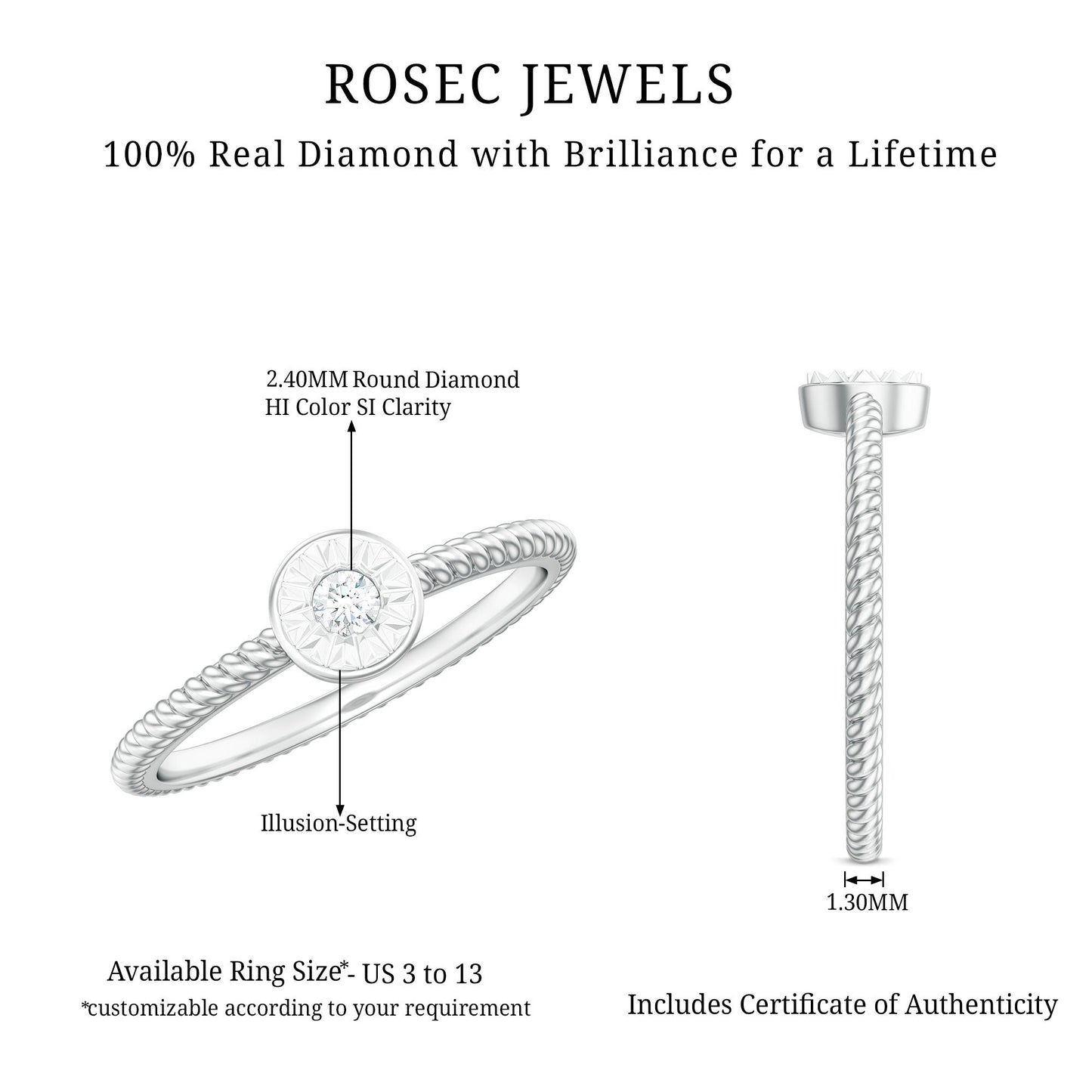 Illusion Set Diamond Promise Ring