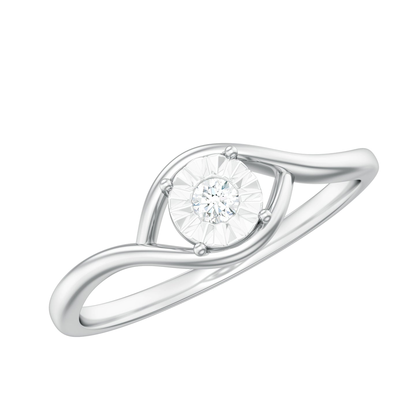 Certified Real Diamond Minimal Promise Ring for Women