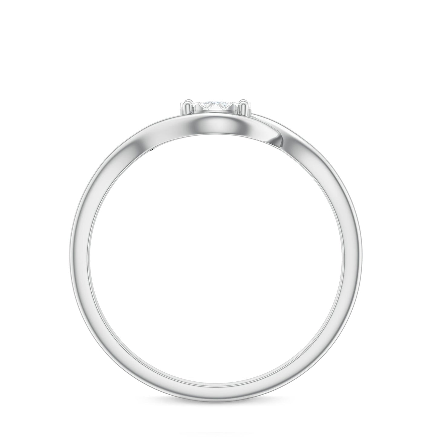 Certified Real Diamond Minimal Promise Ring for Women