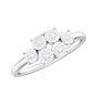 Natural Diamond Cluster Promise Ring for Women