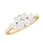 Natural Diamond Cluster Promise Ring for Women