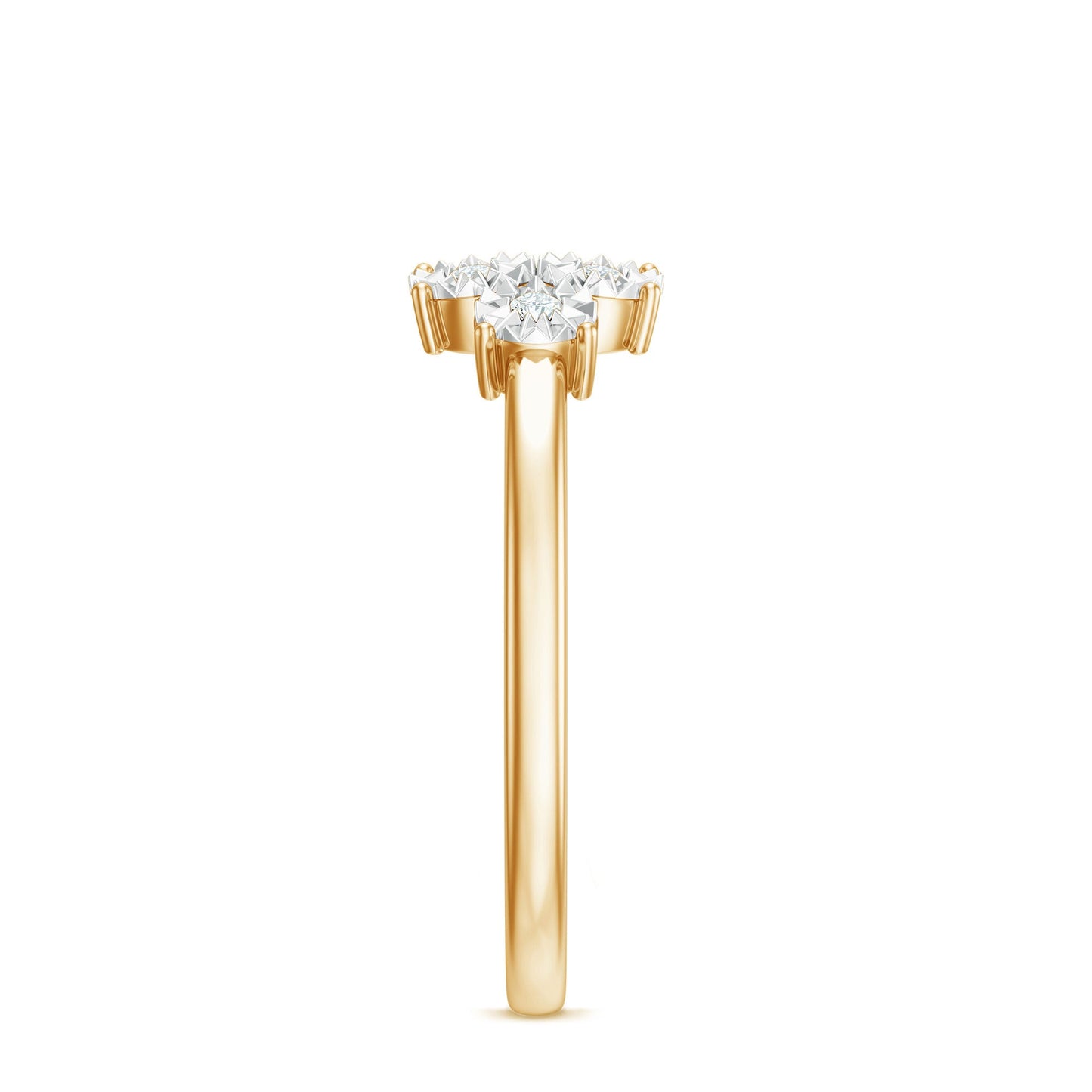 Natural Diamond Cluster Promise Ring for Women