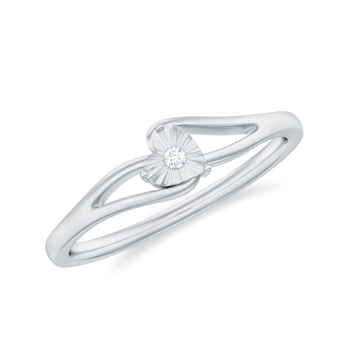 Certified Real Heart Promise Ring with Split Shank