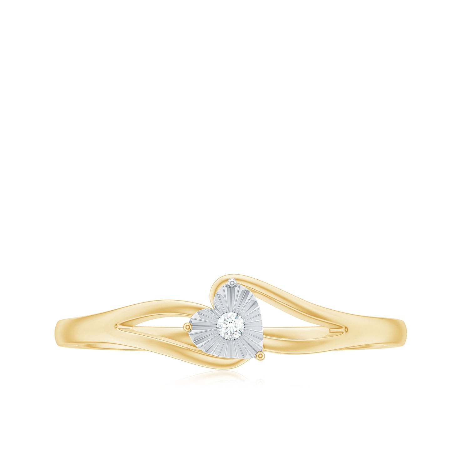 Certified Real Heart Promise Ring with Split Shank