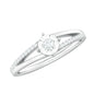 Natural Diamond Engagement Ring with Split Shank