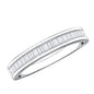 Channel Set Certified Moissanite Half Eternity Band Ring