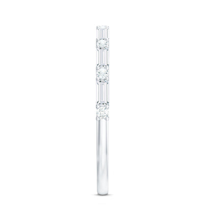 Minimalist Moissanite Stackable Wedding Ring for Women