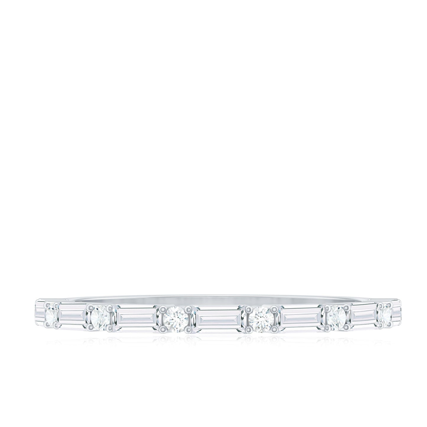 Minimalist Moissanite Stackable Wedding Ring for Women