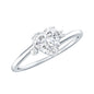 Solitaire Moissanite Heart Engagement Ring in Prong Setting
