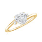Solitaire Moissanite Heart Engagement Ring in Prong Setting