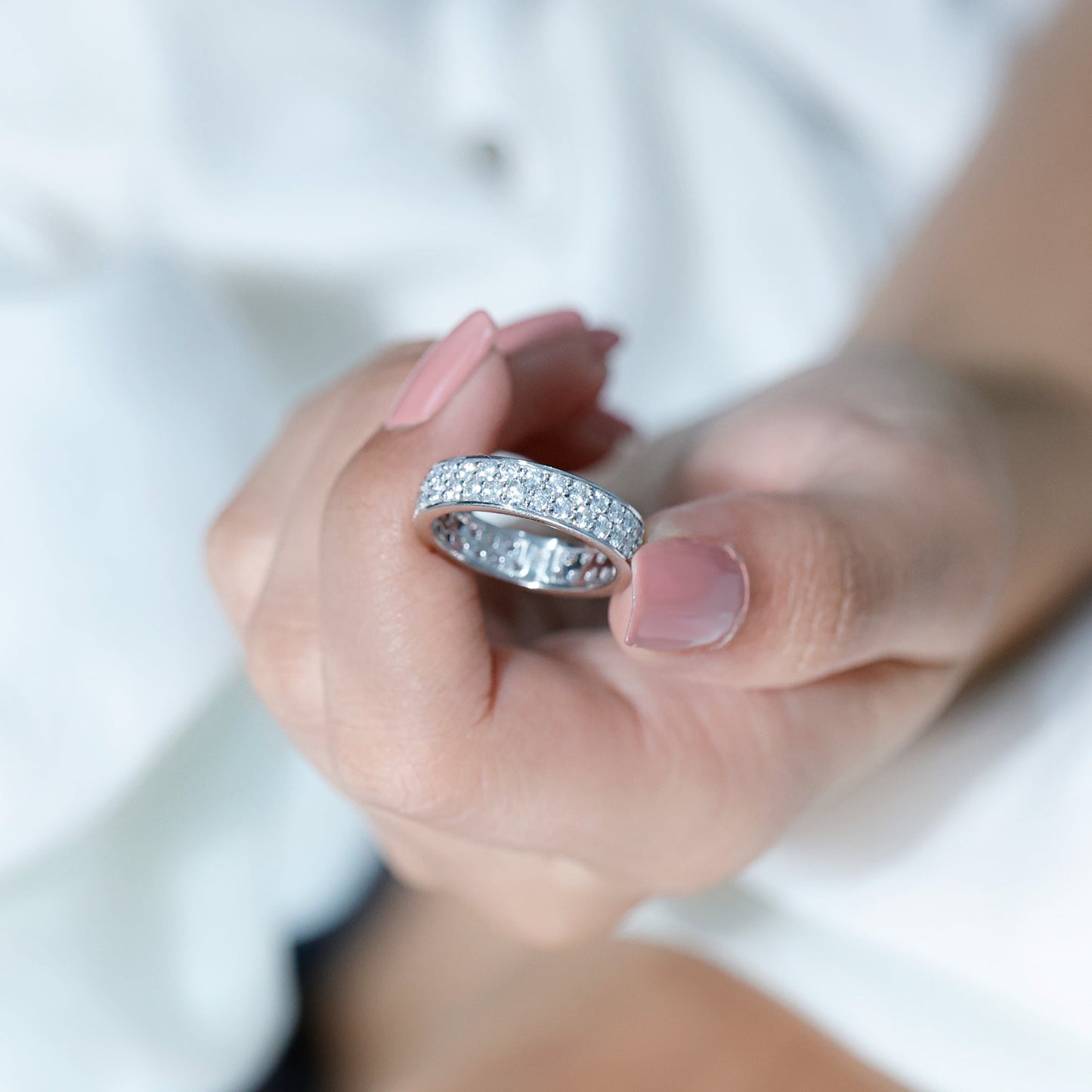 Certified Lab Grown Diamond Wedding Band For Women
