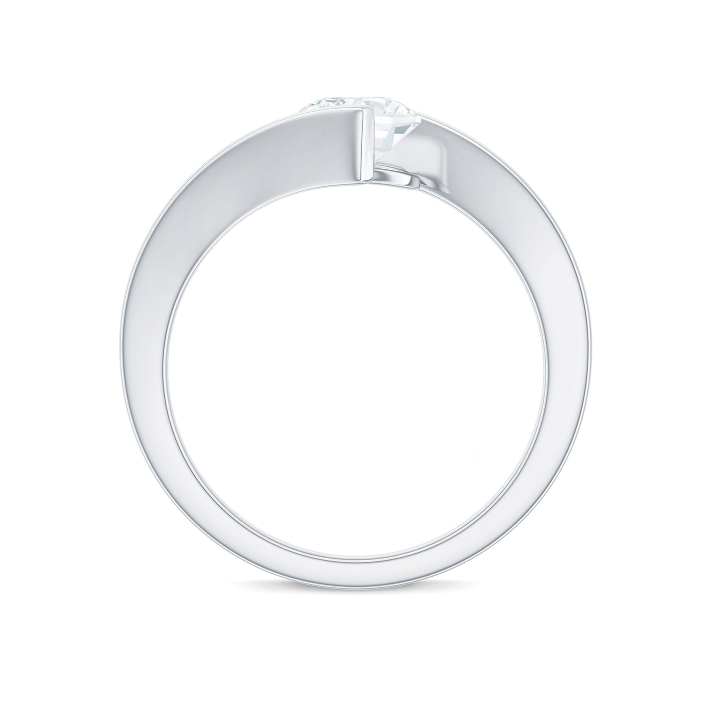 Certified 0.9 Carat Lab Grown Diamond Tension Setting Engagement Ring