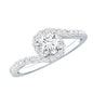 Certified 0.4 Carat Lab Grown Diamond Bypass Engagement Ring