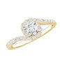 Certified 0.4 Carat Lab Grown Diamond Bypass Engagement Ring